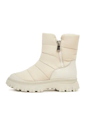 Platform Winter Boots - Beige