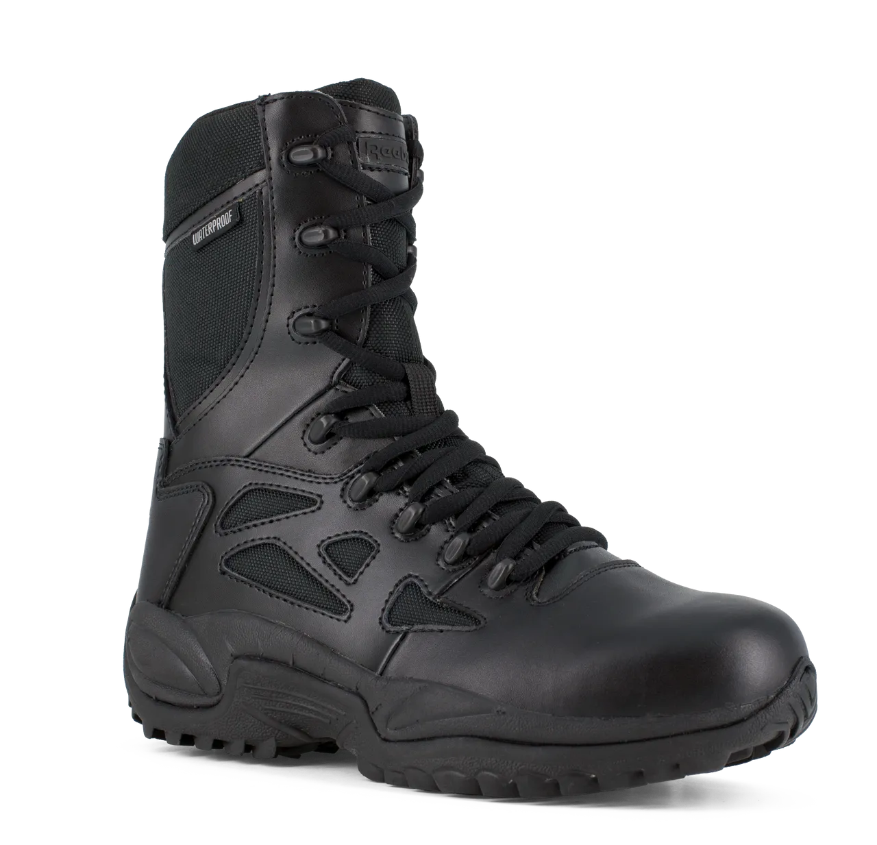 Reebok Rapid Response 8" Stealth Waterproof Boots with Side Zipper - RB877