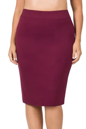 Sharp as a Pencil Skirt in Burgundy