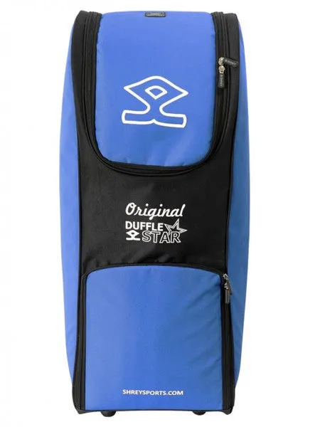 Shrey Star Duffle Wheelie Cricket Kit Bag - Black/Blue