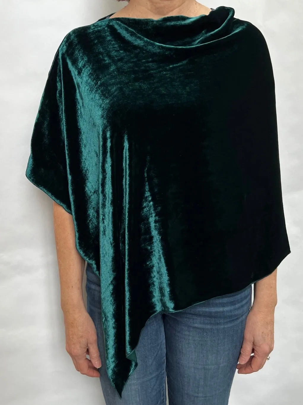 Silk Velvet Poncho - 9 Colors