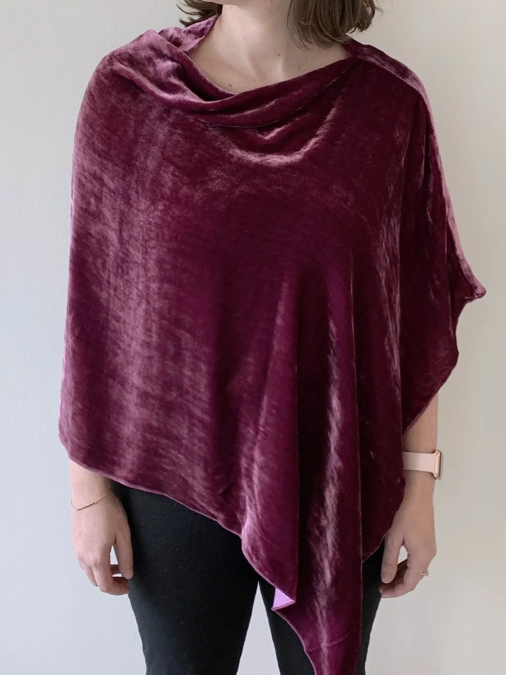 Silk Velvet Poncho - 9 Colors