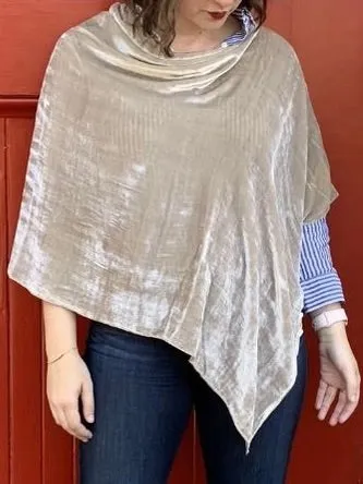 Silk Velvet Poncho - 9 Colors