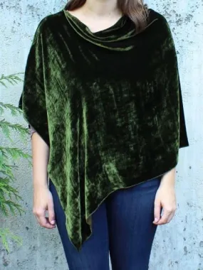 Silk Velvet Poncho - 9 Colors