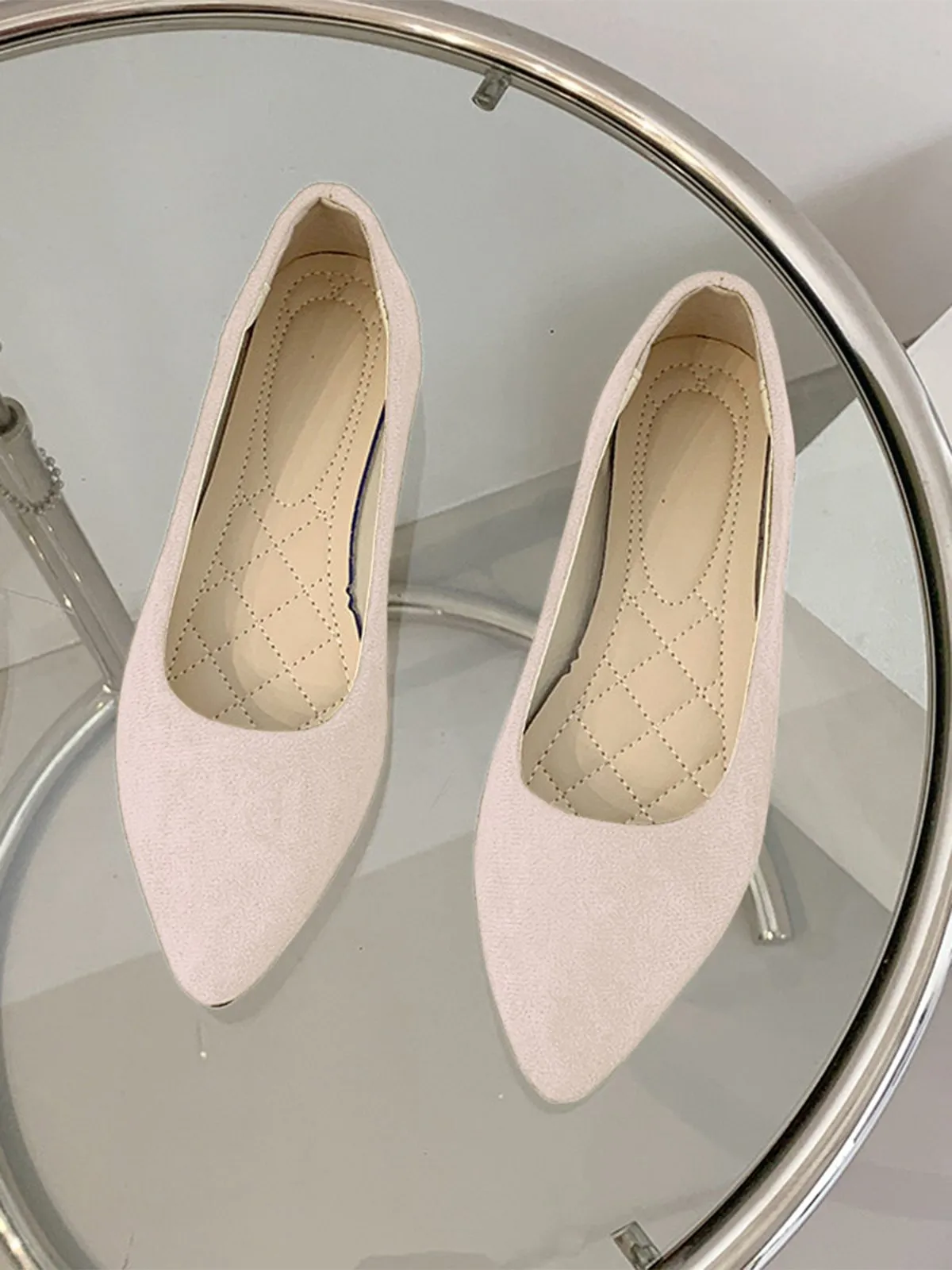 Slip-On Loafers Pointed Toe Shallow Flat Shoes