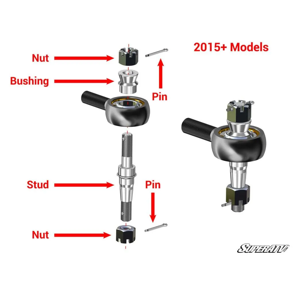 SuperATV Polaris RZR XP 1000 Heavy-Duty Swaged Tie Rod Kit