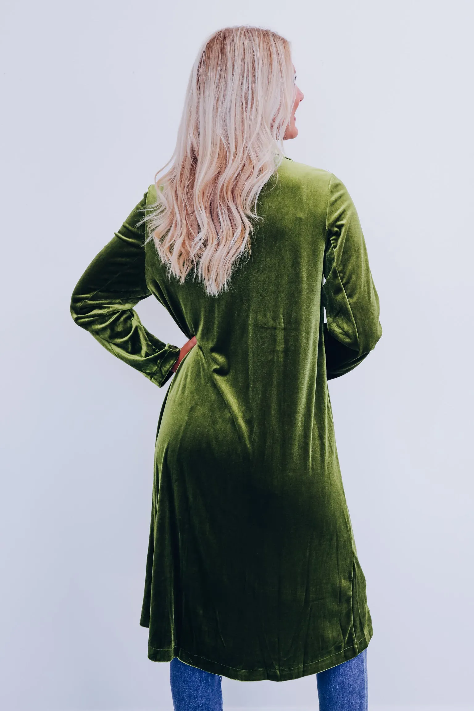 Tibi Timeless Velvet Duster - Green