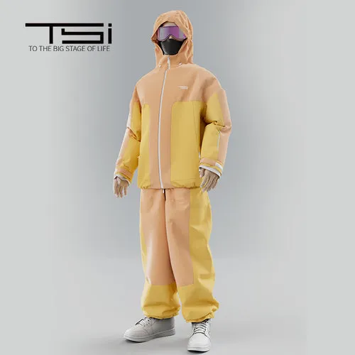 TSI 23/24 Upgraded 3L Orange Snowboarding Jacket & Pants