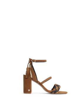 Tuscany Heel - Tan & Navy