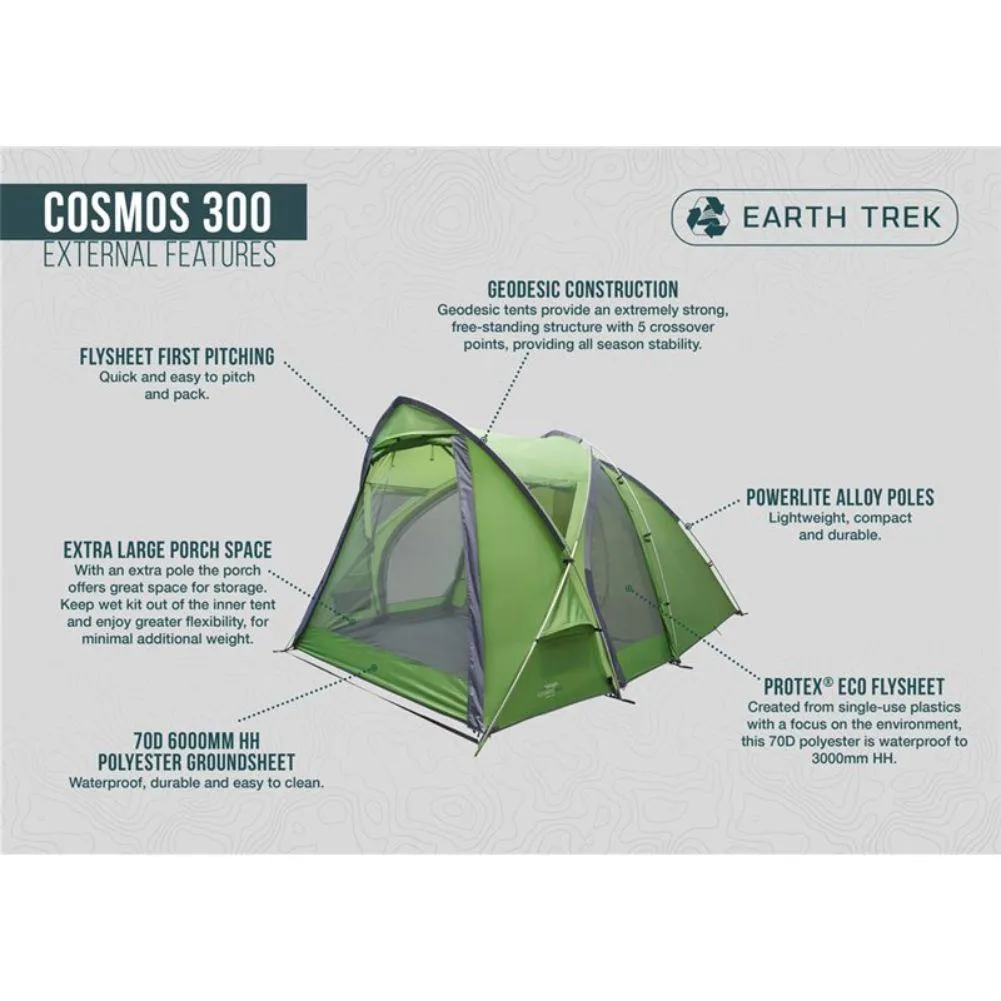 Vango Cosmos 300 - 3-Man Adventure Tent (Pamir Green)