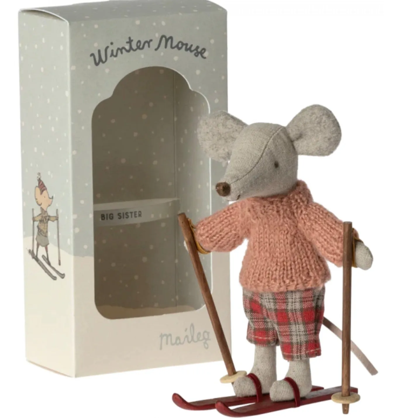 Winter Mouse With Ski Set Big Sister