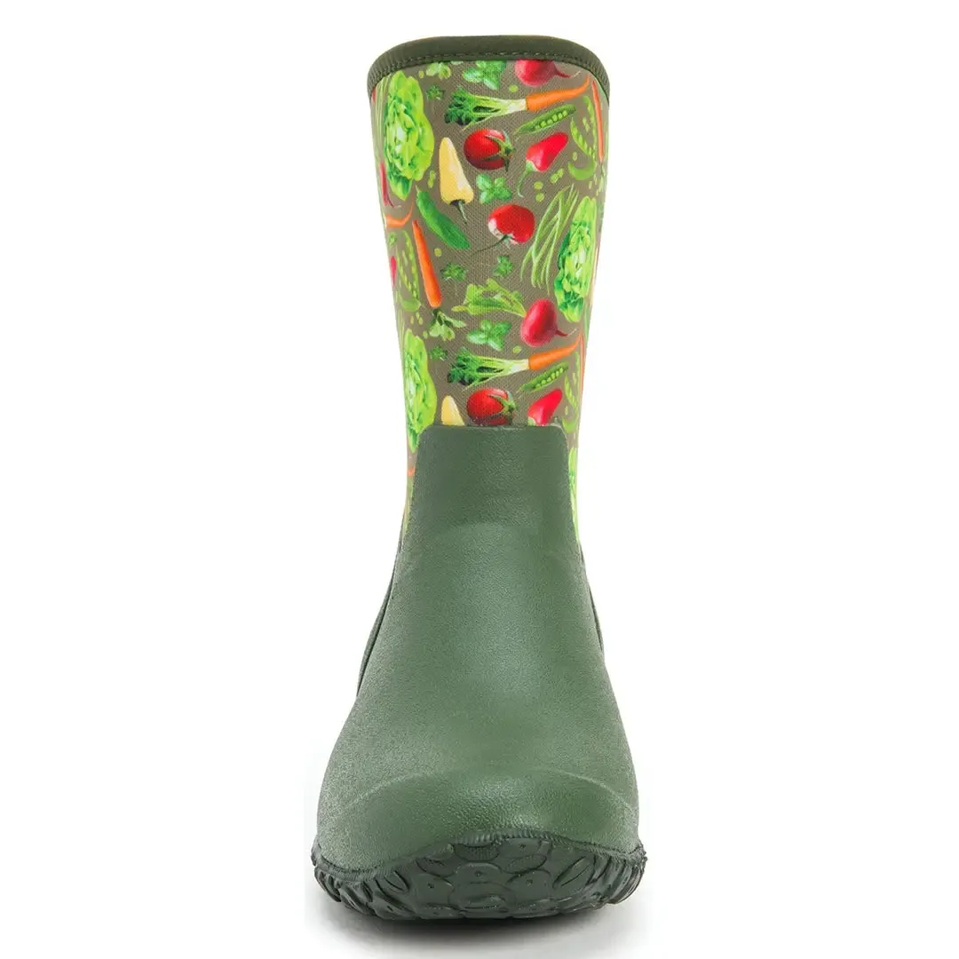 Women's RHS Muckster II Short Boot - Green Veggie Print by Muckboot