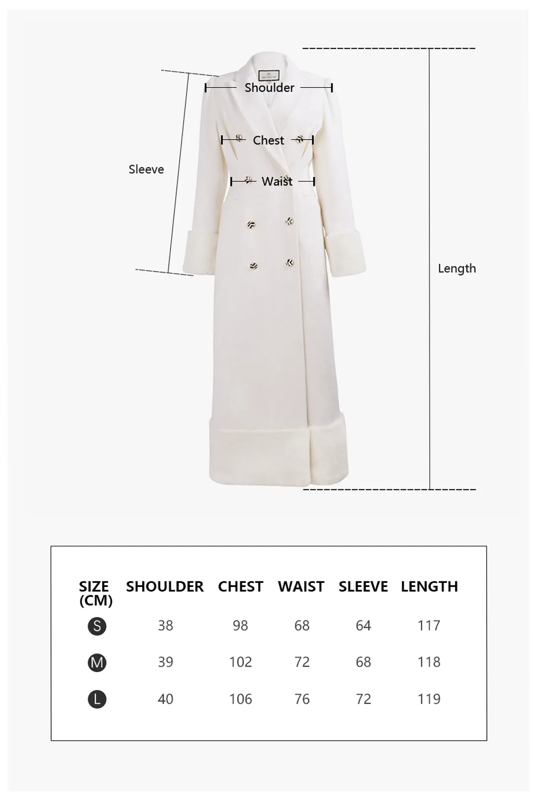 Woolen coat | Snow white coat | Commuter coat